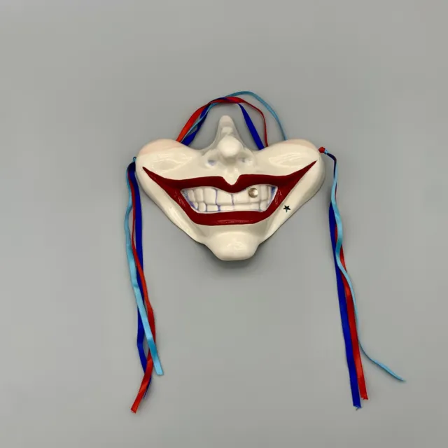 De Colección Años 70 Joker's Smile Sonrisa Elenco de Miles Máscara Cerámica Pintada a Mano Joyas