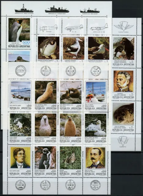 Argentina 1980-1986 Antarctic Penguins Birds Research Small Bows MNH / 452