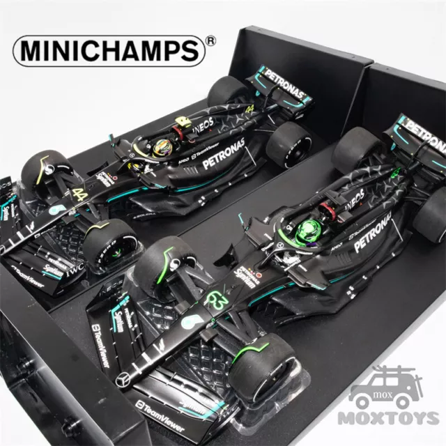 MINICHAMPS 1:18 F1 2023 PETRONAS W14 E PERFORMANCE #63 / #44 Diecast Model Car