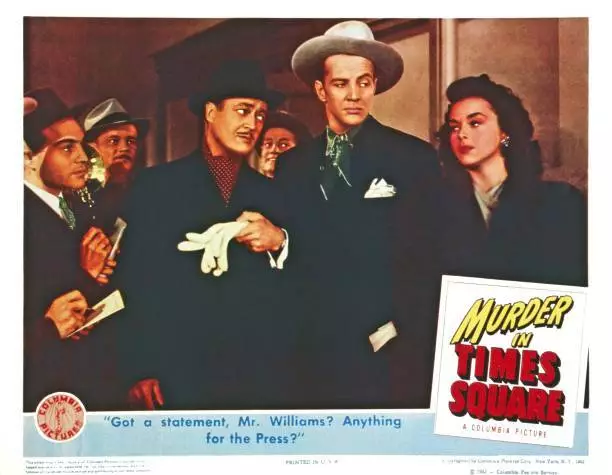 Murder In Times Square Lobby Card Edmund Lowe Bruce Bennett - 1943 Movie Photo