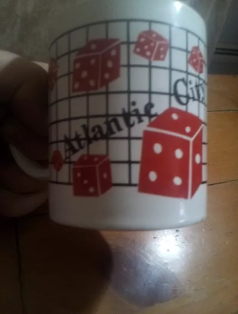 Vintage Atlantic City NJ Coffee Cup Mug Gambling Dice Casino 3