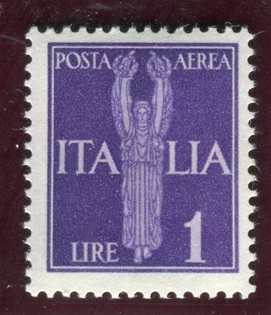ITALY; 1930 early AIRMAIL issue fine Mint hinged 1L. value