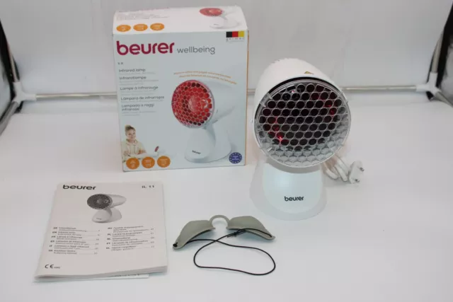 Beurer IL 11 Infrarotlampe mit Schutzgitter, Medizinprodukt mit wohltuender Wärm