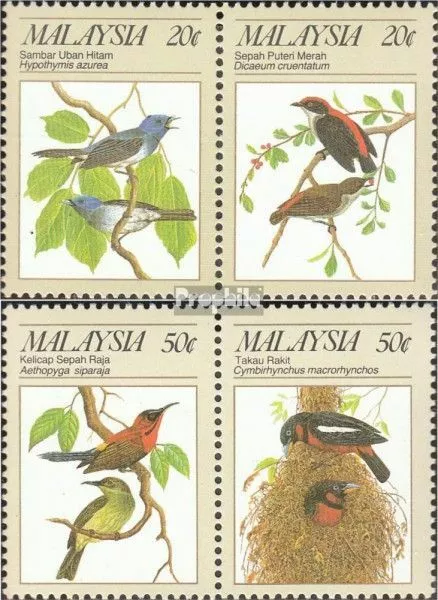 Malesia 380-383 Coppie (completa Edizione) nuovo linguellato