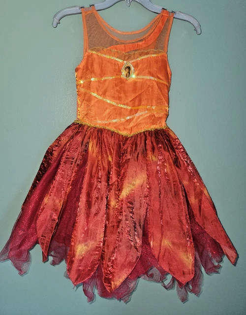 DISNEY STORE FAWN FAIRIES Orange Fairy COSTUME DRESS GOWN Size 3 $20.00 -  PicClick