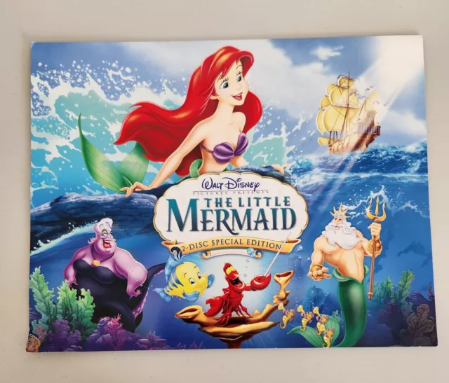 Vintage Disney Little Mermaid Special Edition Set Of 4 Lithographs W/Portfolio🔥