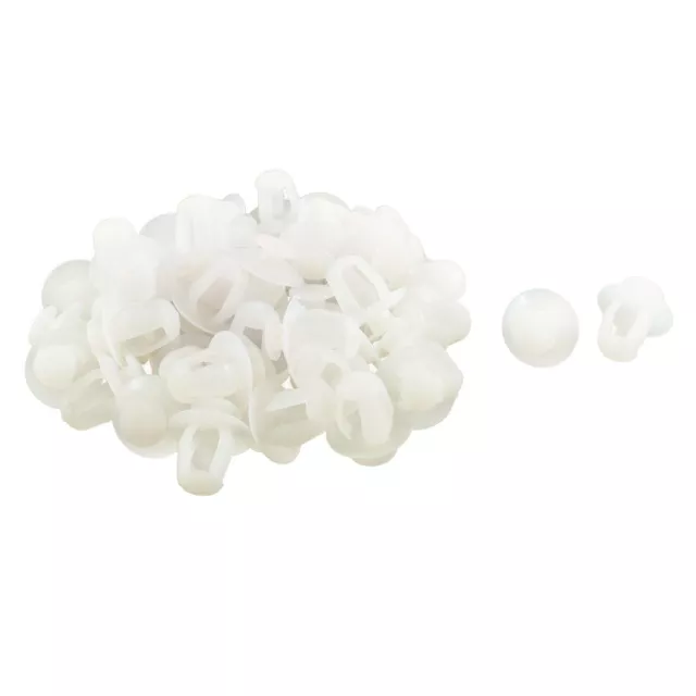 Kit 50 rivets en plastique blanc Clips de retenue de porte 11 mm de diamètre