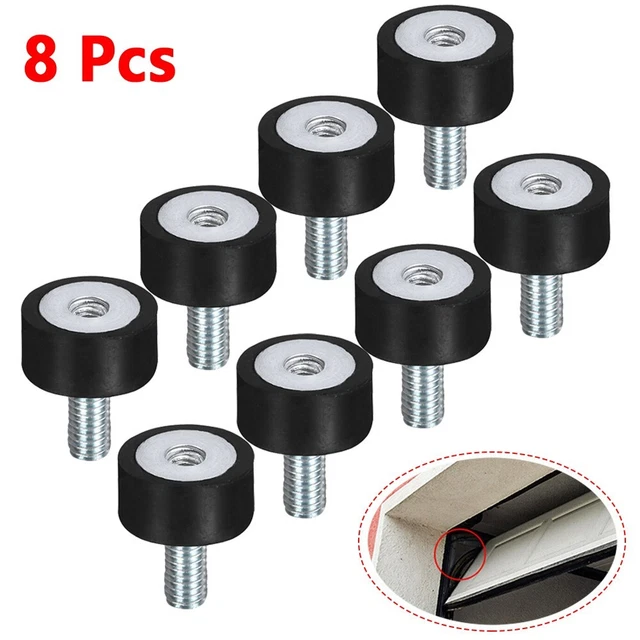 Rubber Mounts 8pcs M5 Male/Female Vibration Isolator Shock-Absorber D15mmxH10mm