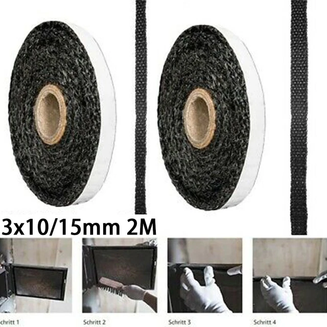 Self Adhesive Glass Seal Dark Grey Fiberglass Heat Ex-Changer Practical