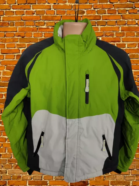 Boys Riders Ski Coat Age 13-14 Years Green Mix Waterproof Snowboard Jacket 164Cm