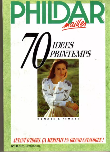 catalogue tricot femme et homme " PHILDAR  mailles " N° 186