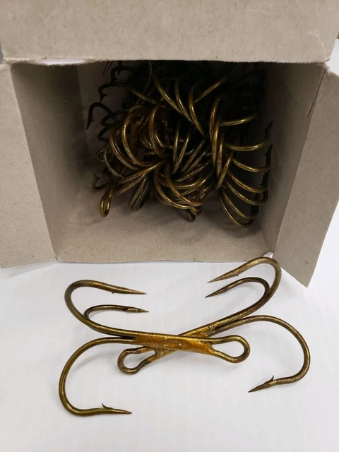 FSH HOOKS, BRONZE TREBLE HOOKS, 1 GR (144) SZE #1 CATFSH SNAGGNG STYLE | eBay
