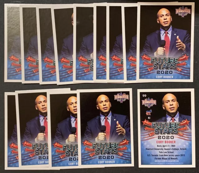 CORY BOOKER Decision 2016 Trading Card - 2020 Democratic Presidential Candidate