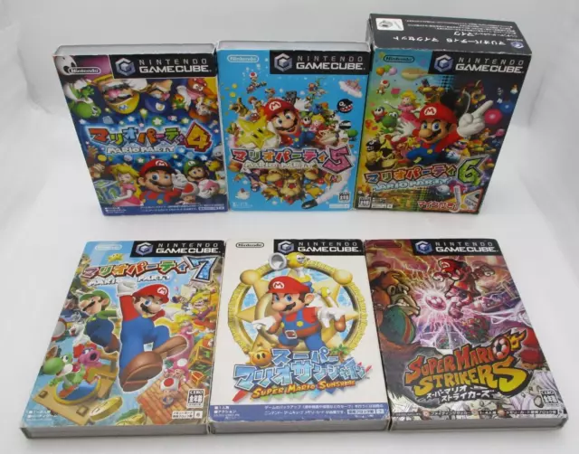 Mario Party 4 5 6 7 set Nintendo Gamecube Japan version Tested