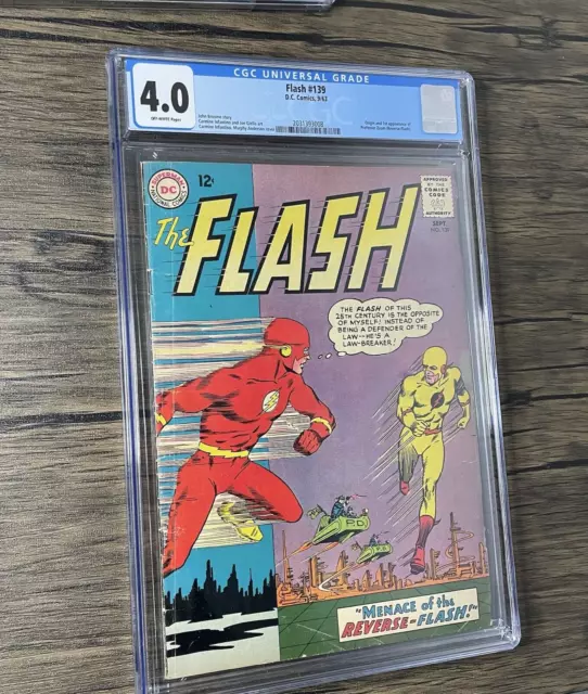 FLASH #139 CGC 4.0 - D.C. DC Comics, 1963 1st App. Of Reverse Flash