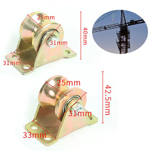 Sliding Door Pulley V U Groove Wheel Heavy Duty Rigid Caster For Inverted Track