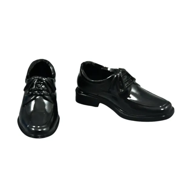 1/6 Rscalas Black Lace-Up Dress Shoes for 12 Inch Male Action Figure