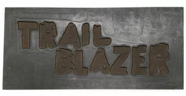 Trail Blazer Dog Pet Food Print Plate Bag Stamp Mold Advertising Sign Plaque Vtg