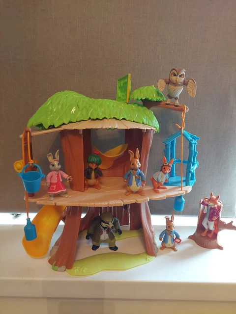 PETER RABBIT TREEHOUSE Playset And Figures Cbeebies, Rare Retired Toy £ ...