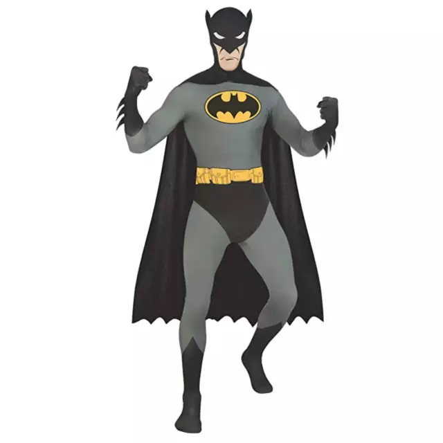 Adulto Oficial Dc Batman 2nd Traje de Piel Disfraz Superhéroe Disfraz Hombre