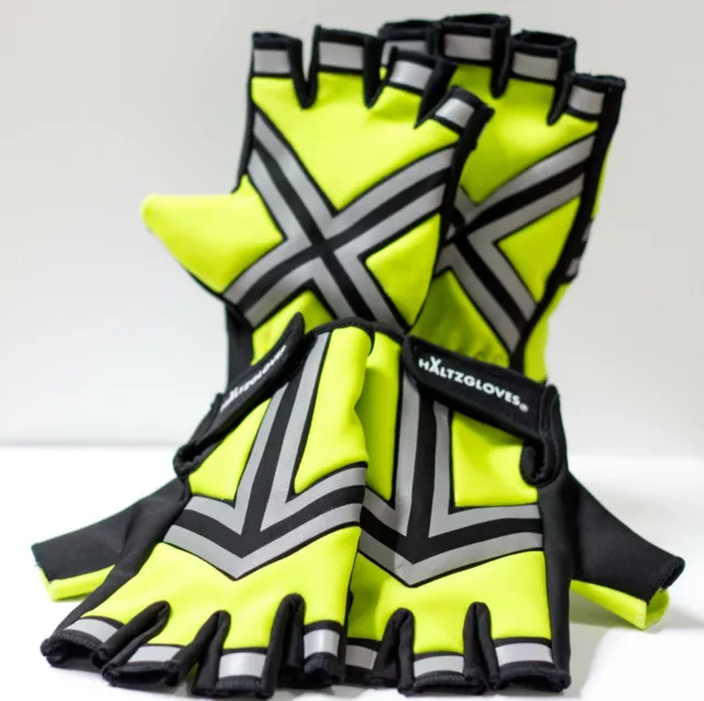 Haltz Gloves  Nightime Reflective Hi Viz Traffic Gloves