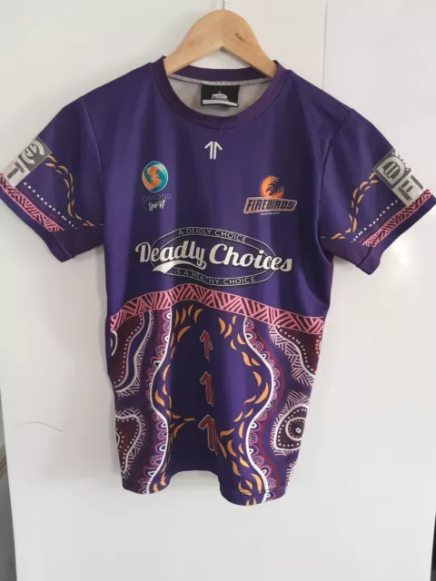 Queensland Firebirds - Deadly Choices - Netball Jersey - Size W-12 Vgc