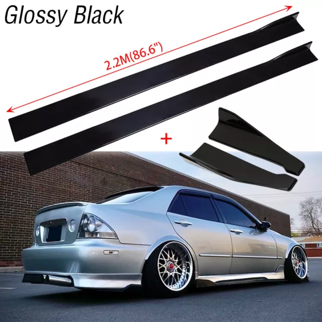 86.6" Side Skirt Panel Lip +Rear Bumper Lip Diffuser For Lexus SC300 SC400 SC430