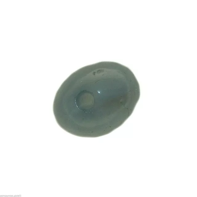 (0951) Blue Chalcedony Bead, China.   古董蓝玉髓珠 3