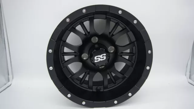 Set De 4 Golf Cart Diesel 14 inch Mat Noir Roue Avec 3:4 Offset