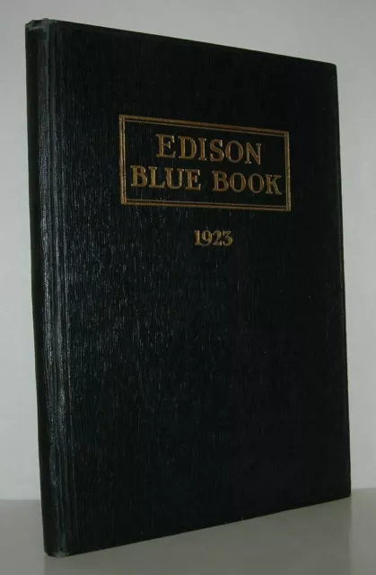 Edison Lamp Works Of General / EDISON BLUE BOOK 1923 Advertising Plans 1st ed