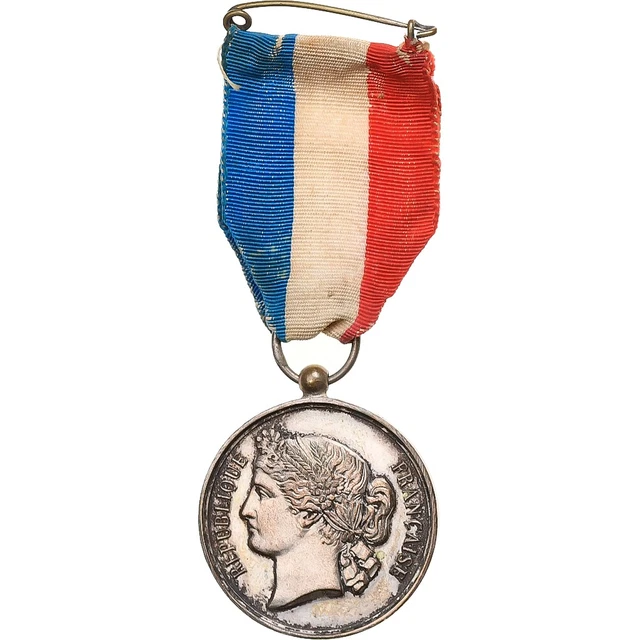 Médaille Cyclisme 1892 – Cycle Flechois, 1er Prix, Argent, Avec Boîte, 14 Juillet
