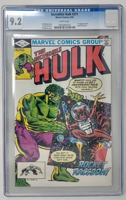 Incredible Hulk #271 ~ Marvel 1982 ~ Cgc 9.2 Nm- ~ 1St Rocket Raccoon