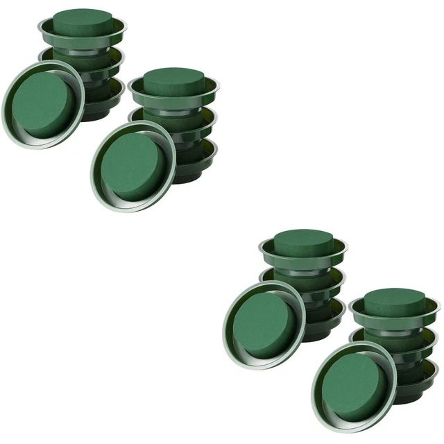 16 Pcs Flower Cage Arrangements Round Floral Foam Absorption Holder Bowl