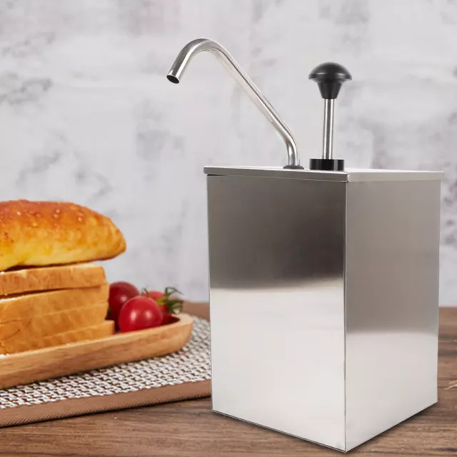 4L Edelstahl Einköpfe Dispenser Ketchup Soßenspender Senf Spender Dosierspender