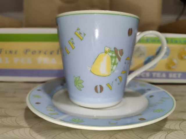 6 Tasse A Café Et 6 Sous Tasse En Porcelaine 2