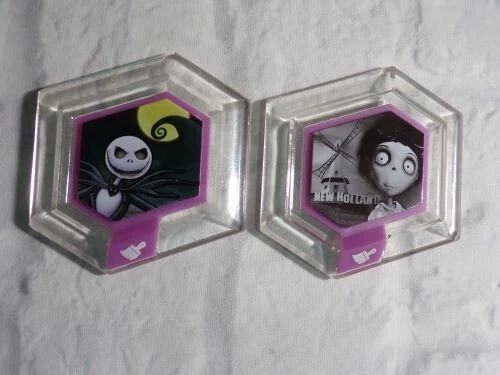 Lot of 2 Disney Infinity Power Disc Jack Skellington Frankenweenie