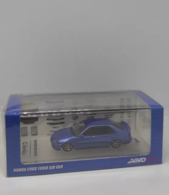 Inno64 Honda Civic Ferio SiR EG9 Blue JDM Complete Decal & Spare Tyre