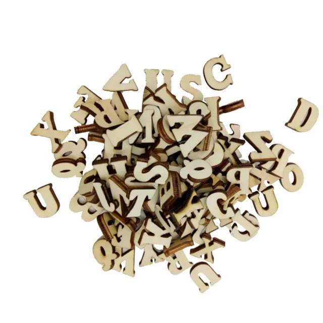 100pcs Lettres Majuscules en Bois Alphabet en Bois Lettres Jouets Educatifs