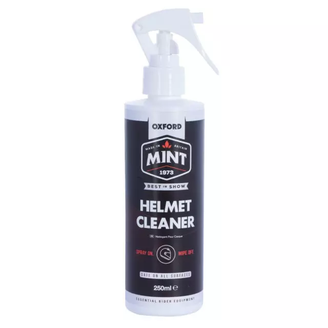 Oxford Mint Motorcycle Helmet and Visor Cleaner 250ml Streak Free Lid Cleaners