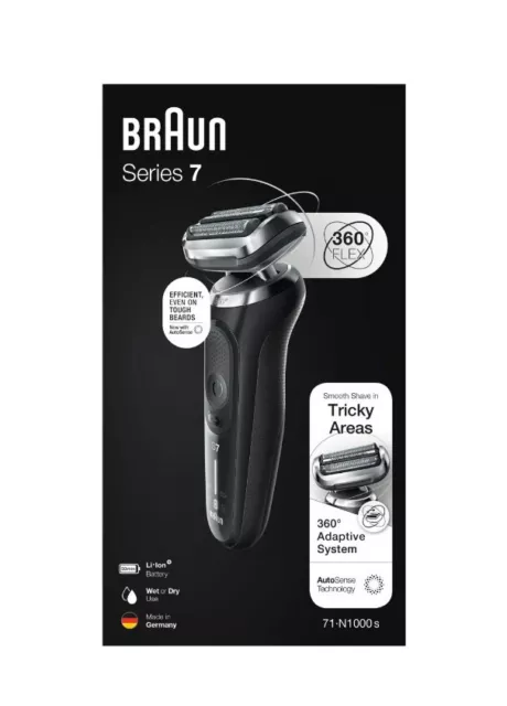 Braun Series 7 71-N1000s Wet & Dry Rasierer - Schwarz