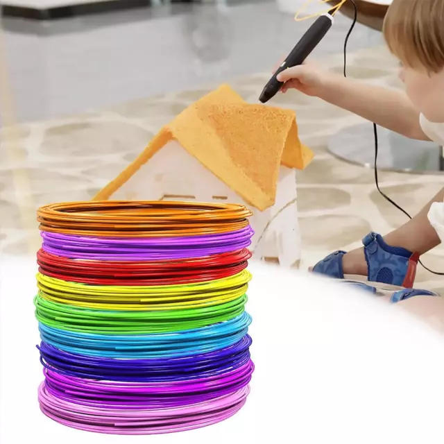 1-5Pcs 20 Colors 3D Pen PLA Filament Refills 3 meters Each 3D Ma Printing D T2V1