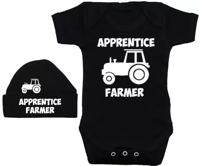 Cuscino Apprentice Farmer Gilet Grow Romper & Beanie Cappello/Cappello 0-12 m Regalo Bambino