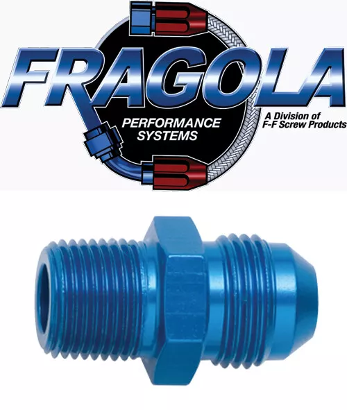 Fragola 481608 8 AN to 3/8 NPT Male Straight Adapter Fitting IMCA USRA NHRA