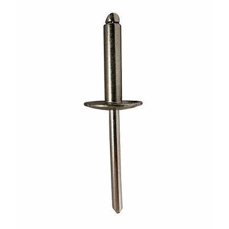 HANSON RIVET PTTL604 Blind Rivet, Large Flanged Head, 0.1875 in Dia., 0.55 in