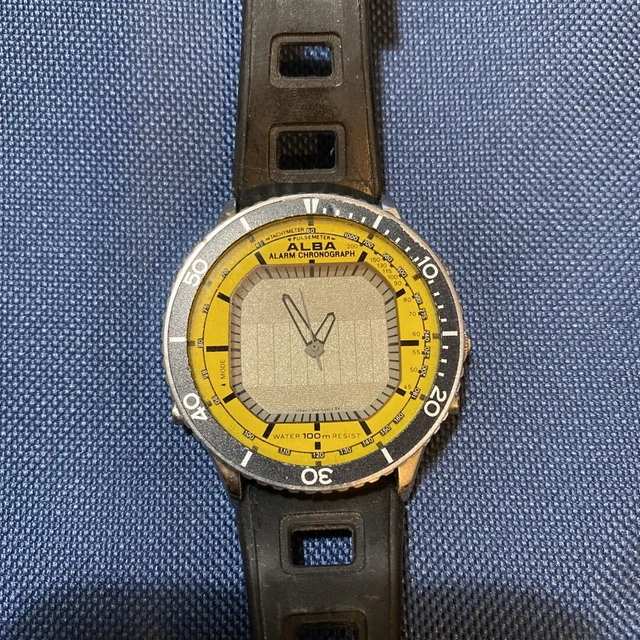 VINTAGE ALBA SEIKO Y950-5020 Japan Quartz Ana-Digi Alarm