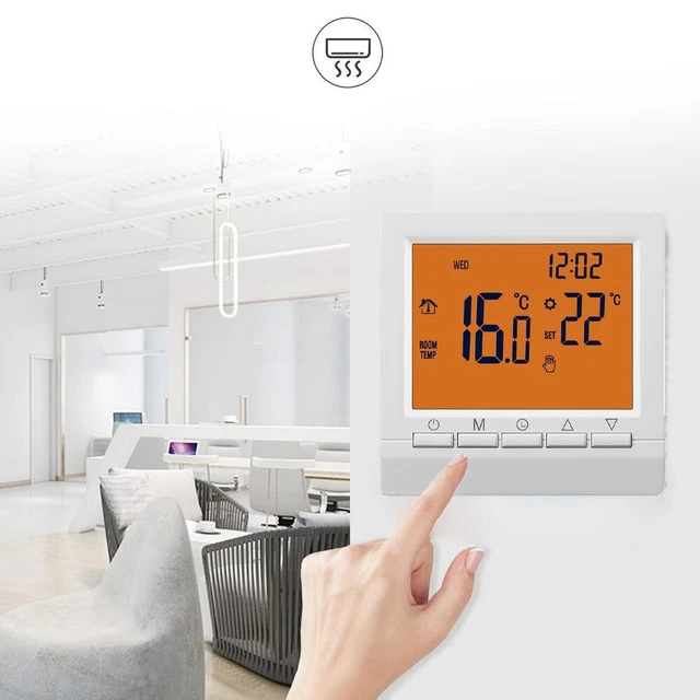 PROGRAMMABLE WALLMOUNTED THERMOSTAT Controller Gas Boilers Heating Non