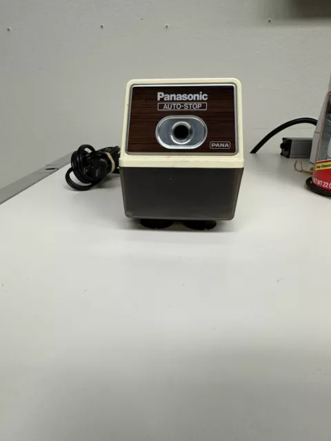 Vintage PANASONIC KP-100N Auto Stop Electric Pencil Sharpener Japan