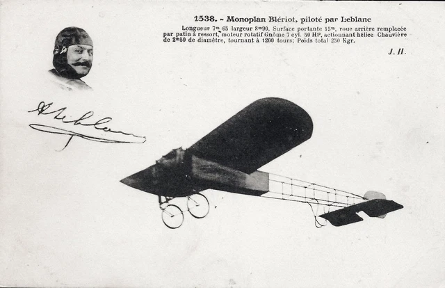 1914: Précurseurs - cpa: AVIATION - Monoplan Antoinette de M. Hubert