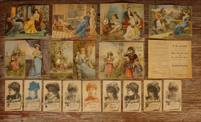 Victorian Trade Cards Entire Lot of 169 Marshalltown RARE+ 100 Misc Collection