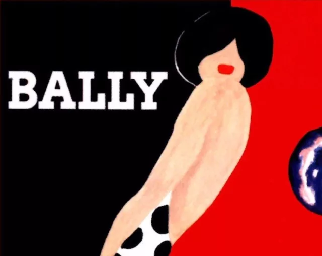 Bally Ball Kick Shoes 1988 Vintage Poster Print Collectible Women's Fashion Ad 2